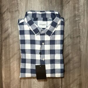 Stitch Note Flannel Long Sleeve Button Down - Large